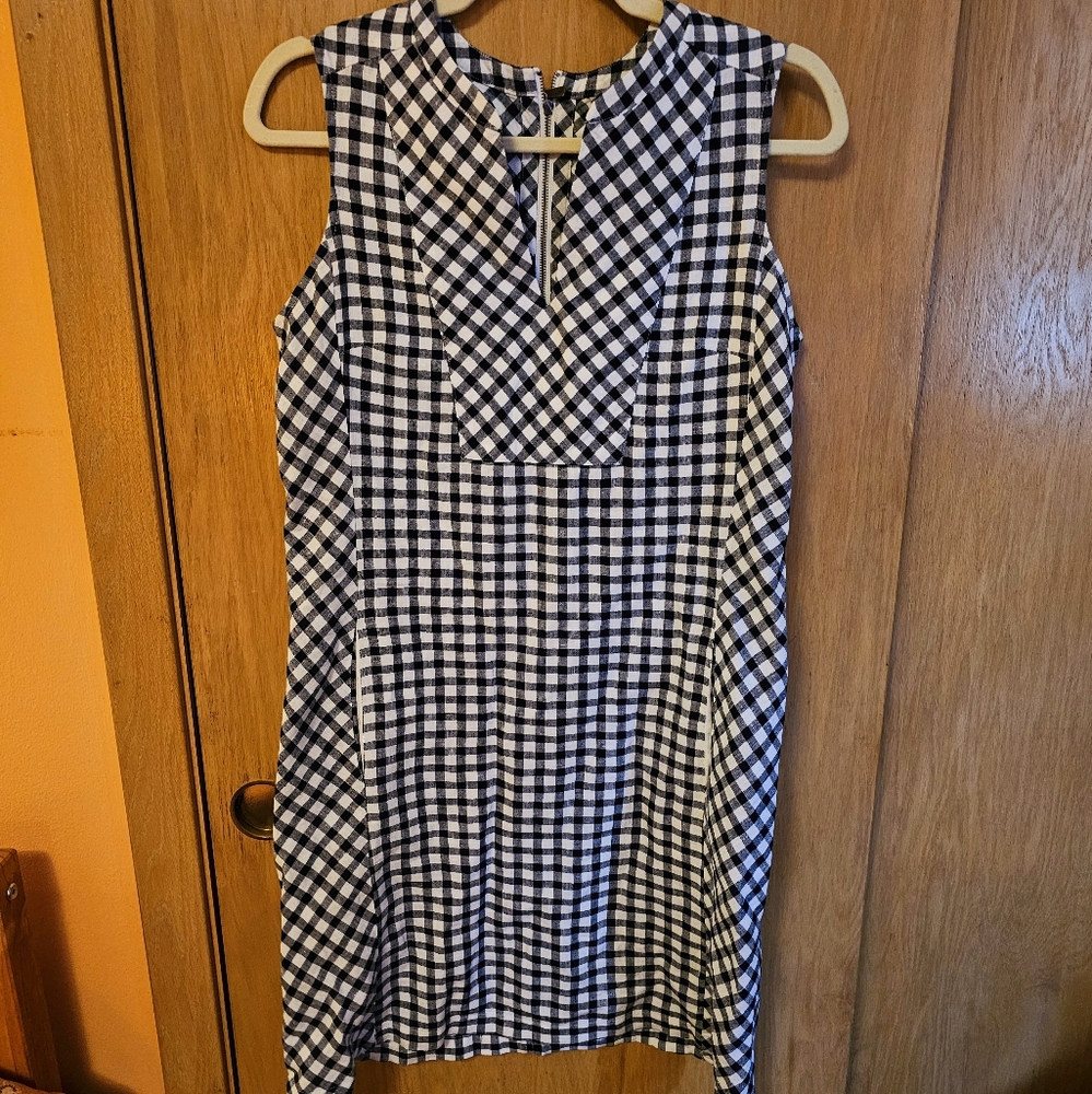 Tommy Bahama Dress Gingham The Great Plaid XS Black White Sleeveless